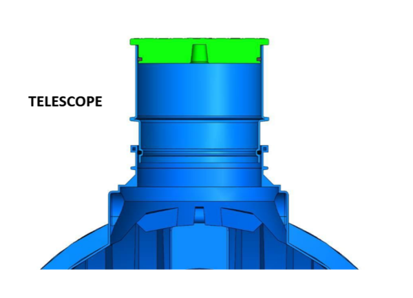 Aqua Plast Schacht Telescopisch 35-50cm (625x350÷500 mm) AP.. tanks