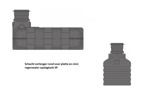 SPT25 - Schacht Rond  Schachtverlenging (SP rechte tank en platte)