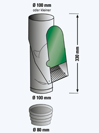 RG220 Regenwaterbuis filter 3P Techniek  Grijs (ondergrondse tanks)
